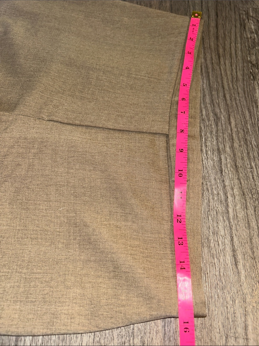 Ann Taylor Stretch Wool Blend Tan Beige Straight Leg Dress Pants Size 10 - Picture 8 of 9